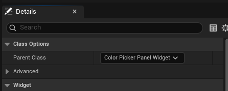 Color Picker Panel Widget parent class
