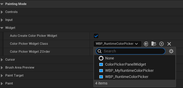 Assign custom color picker widget class