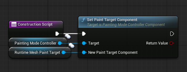 Set Paint Target Component node