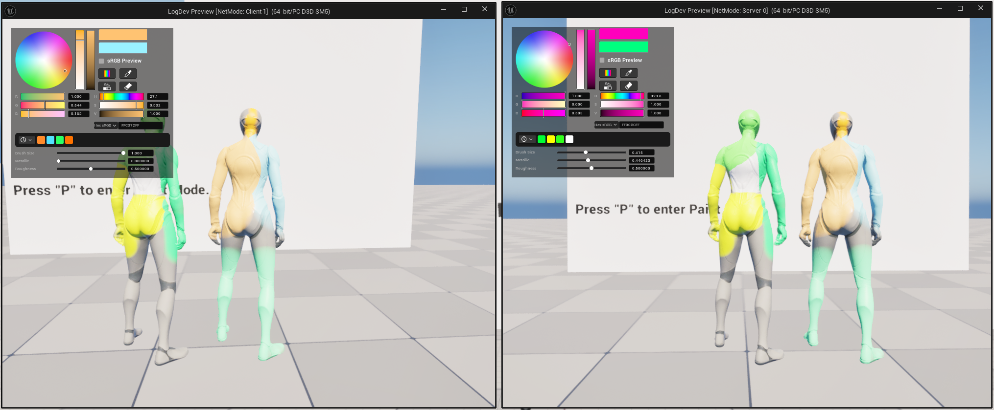 Live multiplayer paint replication result