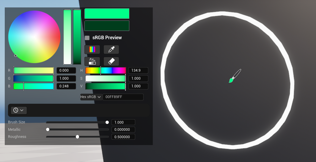 Runtime color picker